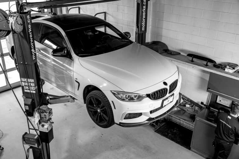 BMW on a lift